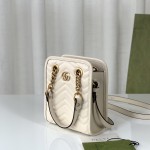 Gucci GG Marmont matelassé mini bag white ‎696123