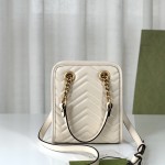 Gucci GG Marmont matelassé mini bag white ‎696123