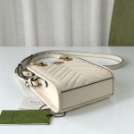 Gucci GG Marmont matelassé mini bag white ‎696123