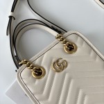 Gucci GG Marmont matelassé mini bag white ‎696123