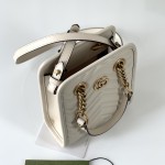 Gucci GG Marmont matelassé mini bag white ‎696123