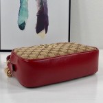 Gucci GG Marmont small shoulder bag with Original GG canvas Red