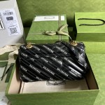 Gucci x Balenciaga The Hacker Project small GG Marmont bag Black