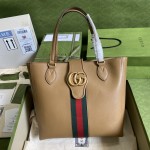 Gucci Small tote with Double G bag ‎652680 Brown