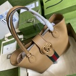 Gucci Small tote with Double G bag ‎652680 Brown