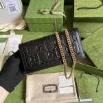 Gucci GG wallet with chain ‎676155 Black