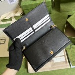 Gucci GG wallet with chain ‎676155 Black