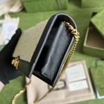 Gucci GG wallet with chain ‎676155 White/Black