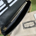 Gucci GG wallet with chain ‎676155 White/Black