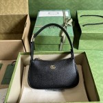 Gucci Aphrodite shoulder bag with Double G ‎739076 Black