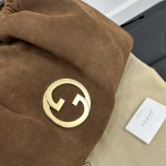 Gucci Blondie Large Tote Bag Brown Suede ‎747372