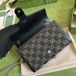 Gucci Dionysus GG Supreme chain wallet ‎401231 Black