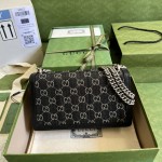 Gucci Dionysus GG small shoulder bag ‎499623 Black