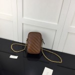 Gucci GG Marmont matelassé mini bag Brown