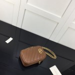 Gucci GG Marmont matelassé mini bag Brown