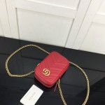 Gucci GG Marmont matelassé mini bag Red