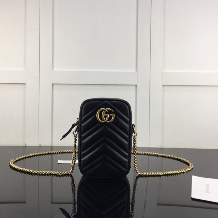 Gucci GG Marmont matelassé mini bag black