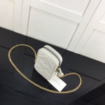 Gucci GG Marmont matelassé mini bag white