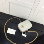 Gucci GG Marmont matelassé mini bag white