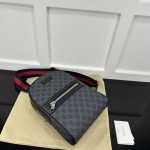 Gucci GG black Supreme canvas GG crossbody bag ‎771164