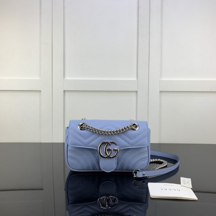 Gucci GG Marmont matelasse mini bag Blue