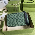 Gucci GG Marmont Multicolour small shoulder bag green 447632