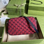 Gucci GG Marmont Multicolour small shoulder bag red 447632