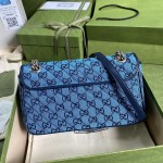 Gucci GG Marmont Multicolour small shoulder bag blue