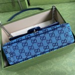 Gucci GG Marmont Multicolour small shoulder bag blue