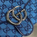 Gucci GG Marmont Multicolour small shoulder bag blue