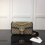 Gucci GG Marmont small shoulder canvas bag black