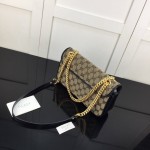 Gucci GG Marmont small shoulder canvas bag black