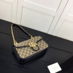 Gucci GG Marmont small shoulder canvas bag black