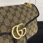 Gucci GG Marmont small shoulder canvas bag black