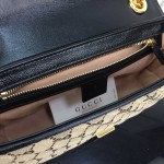 Gucci GG Marmont small shoulder canvas bag black