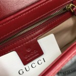 Gucci GG Marmont small matelassé shoulder bag Black / Red 