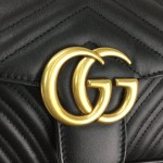 Gucci GG Marmont small matelassé shoulder bag Black