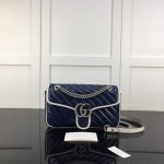 Gucci GG Marmont small matelassé shoulder bag Blue