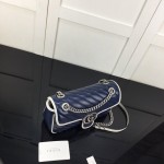 Gucci GG Marmont small matelassé shoulder bag Blue