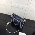 Gucci GG Marmont small matelassé shoulder bag Blue