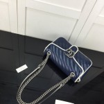 Gucci GG Marmont small matelassé shoulder bag Blue