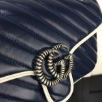 Gucci GG Marmont small matelassé shoulder bag Blue