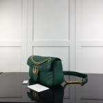 Gucci GG Marmont small matelassé shoulder bag Green