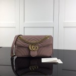 Gucci GG Marmont small matelassé shoulder bag Dusty pink