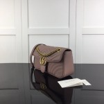 Gucci GG Marmont small matelassé shoulder bag Dusty pink