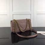 Gucci GG Marmont small matelassé shoulder bag Dusty pink