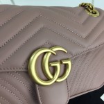 Gucci GG Marmont small matelassé shoulder bag Dusty pink