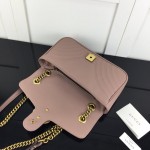 Gucci GG Marmont small matelassé shoulder bag Dusty pink