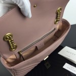 Gucci GG Marmont small matelassé shoulder bag Dusty pink