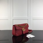 Gucci GG Marmont small matelassé shoulder bag Red